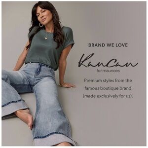 Kancan exclusively for Maurices 29/34 High Rise Cuffed Wide Leg Jean